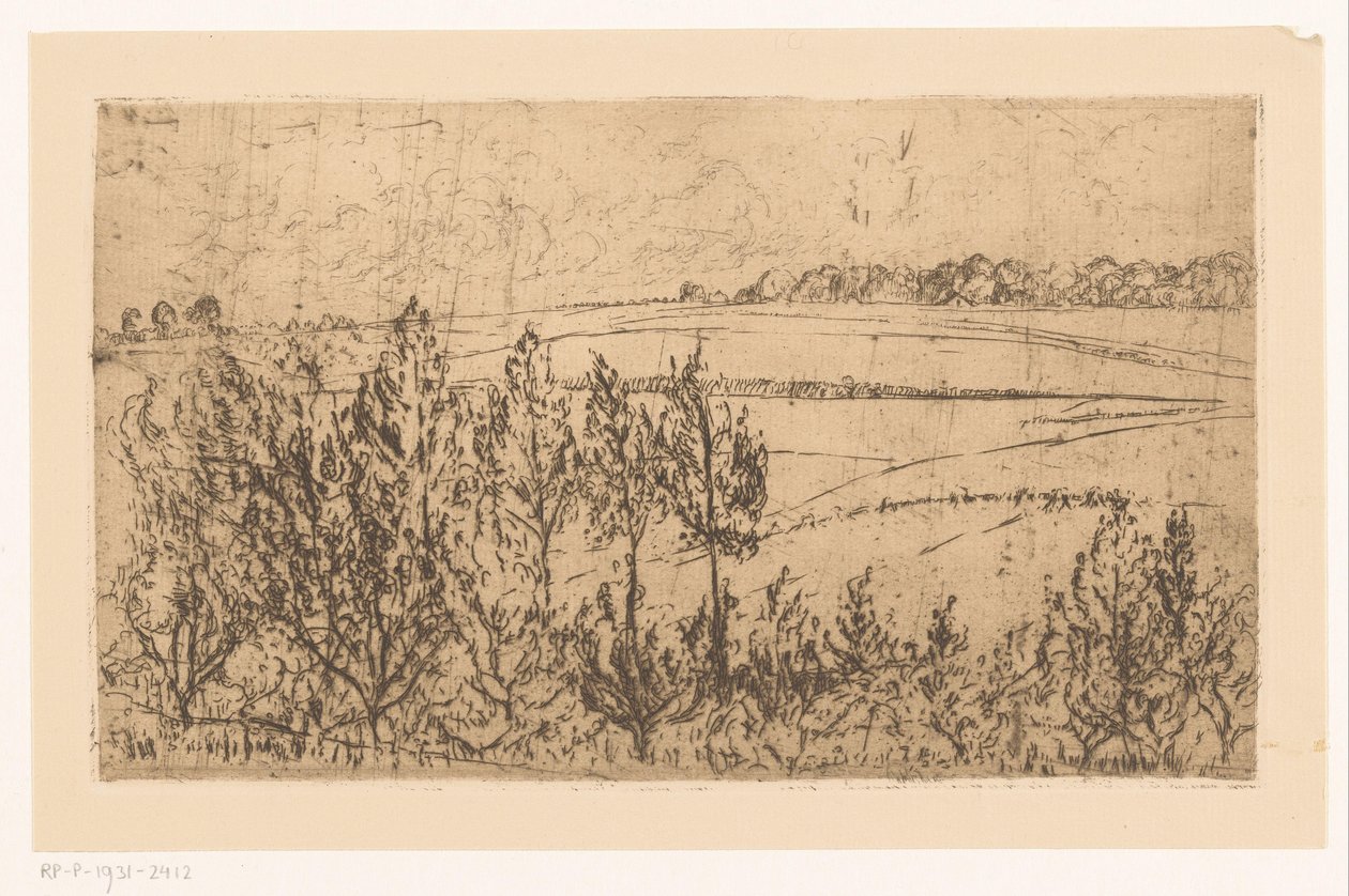 Landscape with Fields and Trees by Johannes Löhr