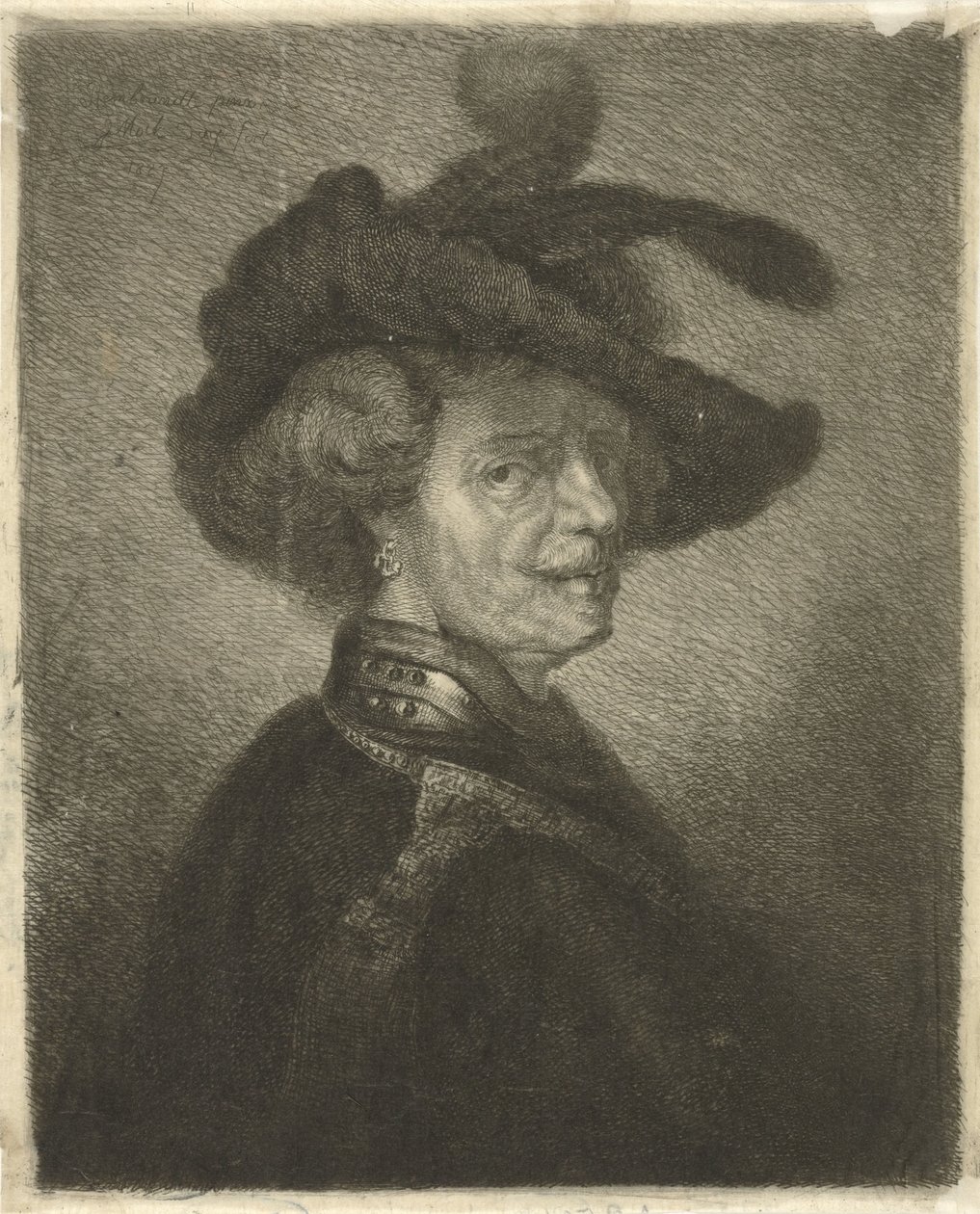 Tronie of a Man with a Feathered Beret by Johannes Mock