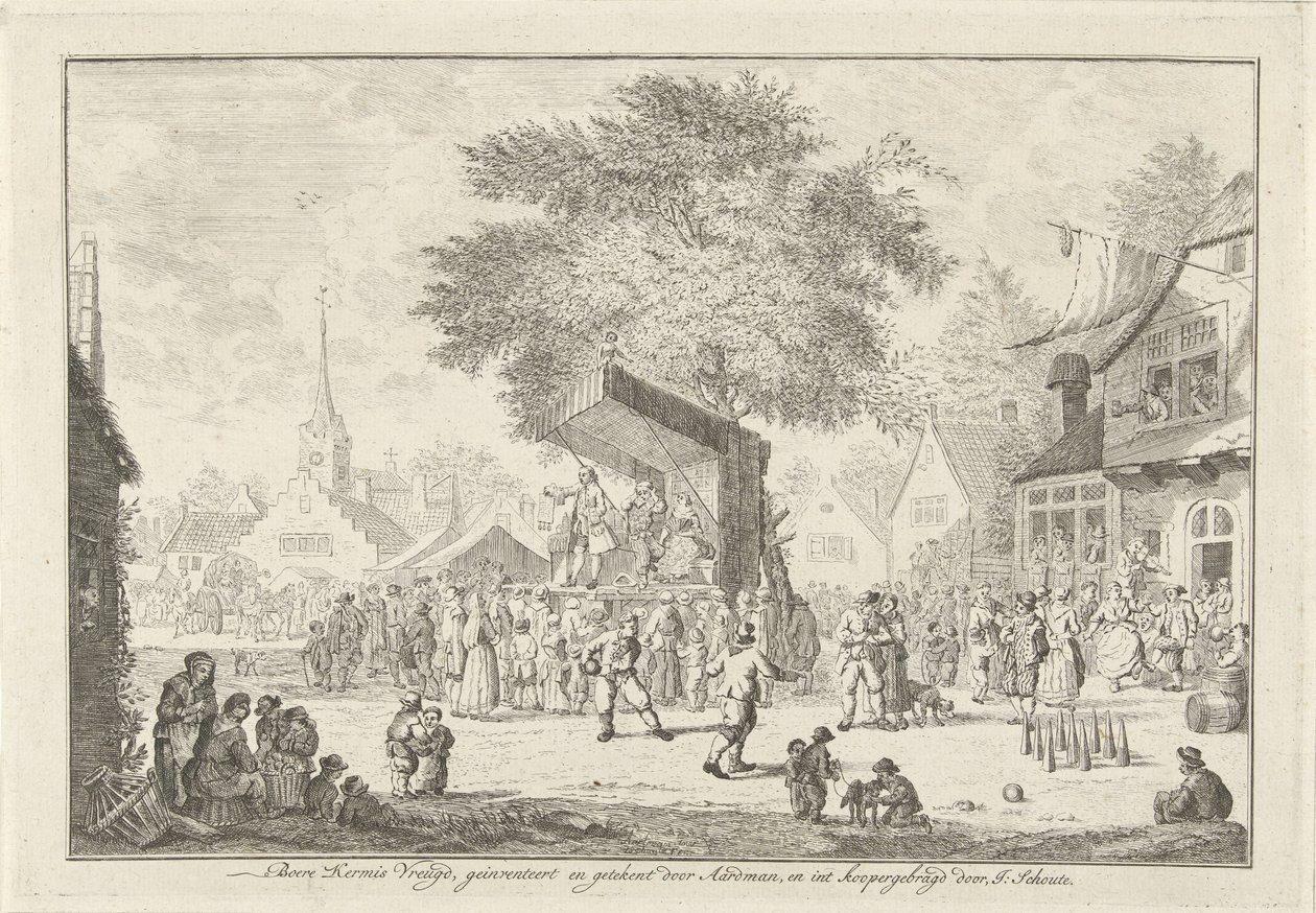 Peasant Fair in the Village, ca. 1750 by Johannes Schouten