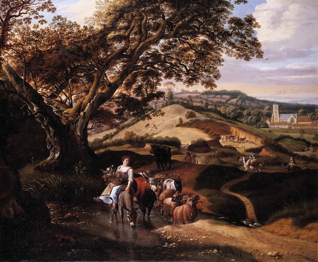 A Pastoral Landscape by Johannes Siberechts