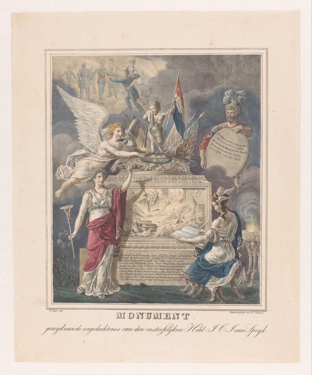 Allegorical Tomb Monument for Jan Carel Josephus van Speijk by Johannes Steyn