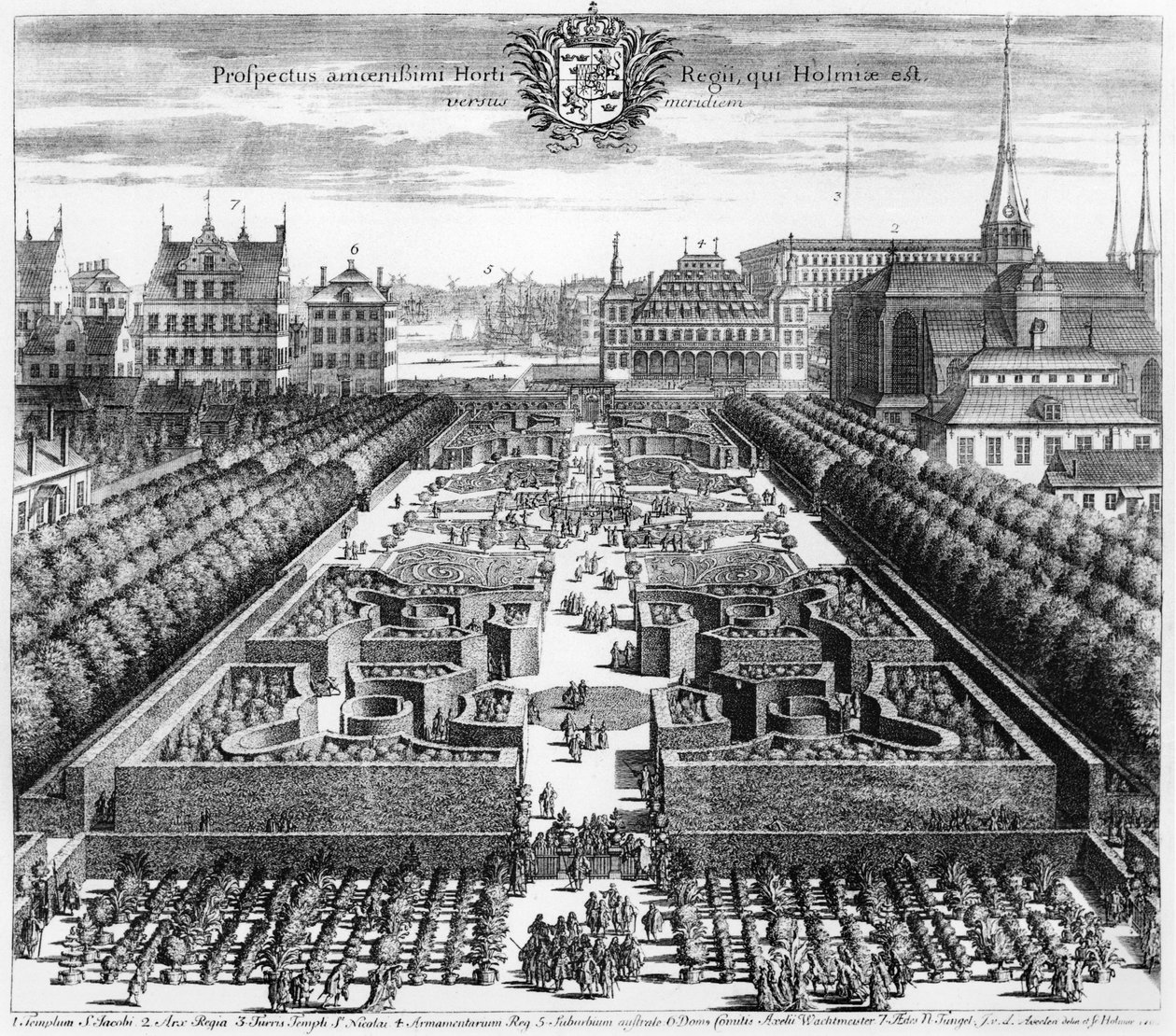 Royal garden of Stockholm, illustration from 