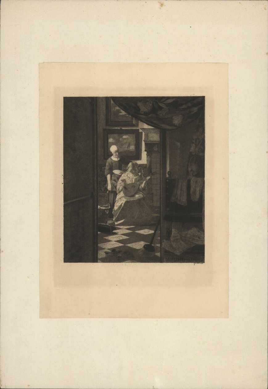 The Love Letter by Johannes Vermeer