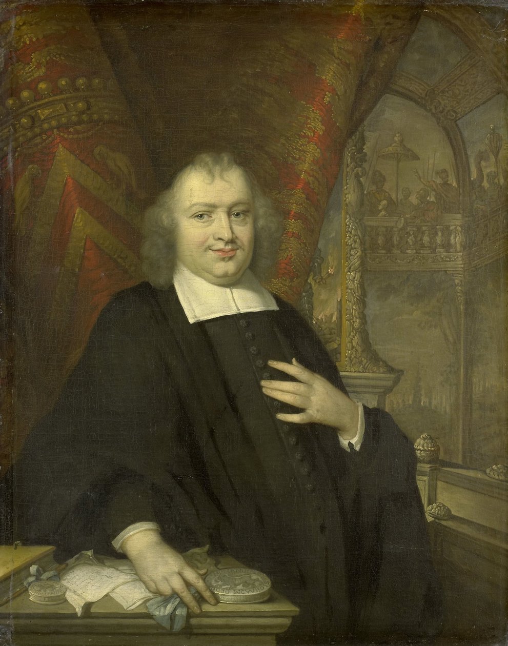 Portrait of Gaspar Fagel, Grand Pensionary of Holland after 1672 by Johannes Vollevens (I) (copy after)