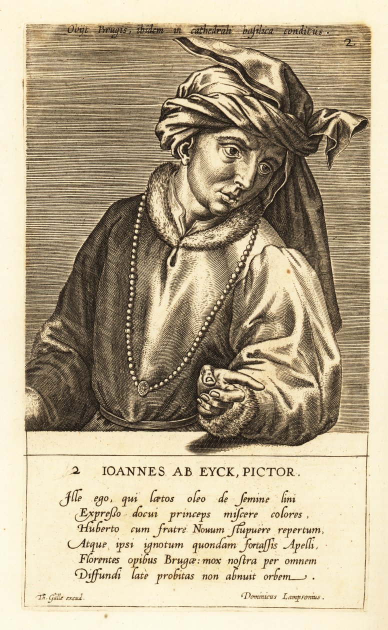 Portrait of Jan van Eyck by Johannes Wierix