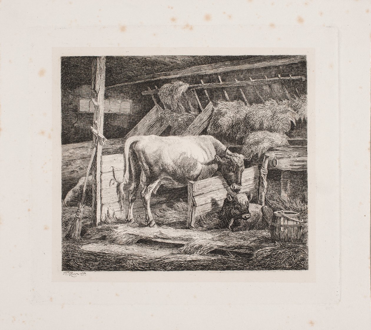 A Cow Stable by Johannes Wilhelm Zillen