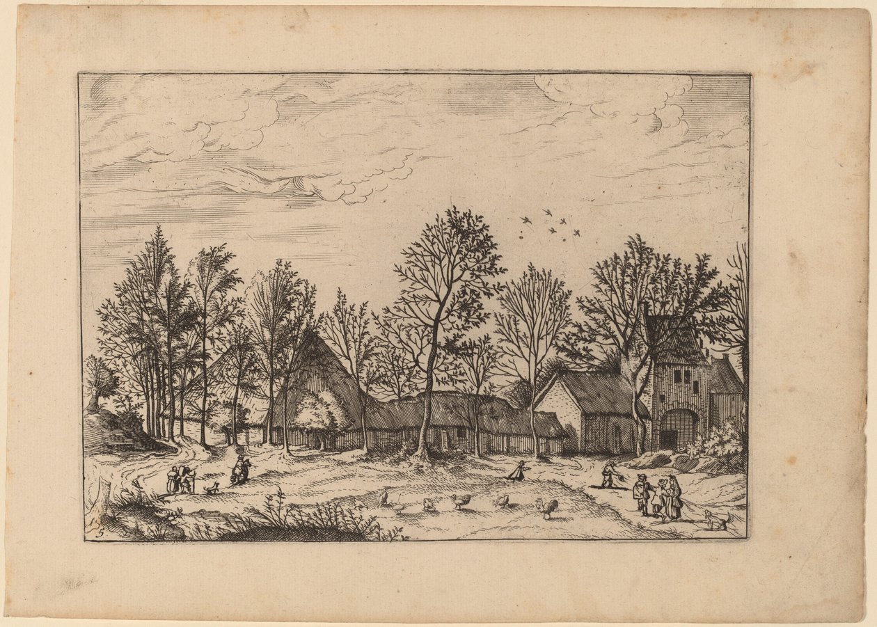 Farm with Gateway by Johannes and Lucas van Doetechum after Master of the Small Landscapes