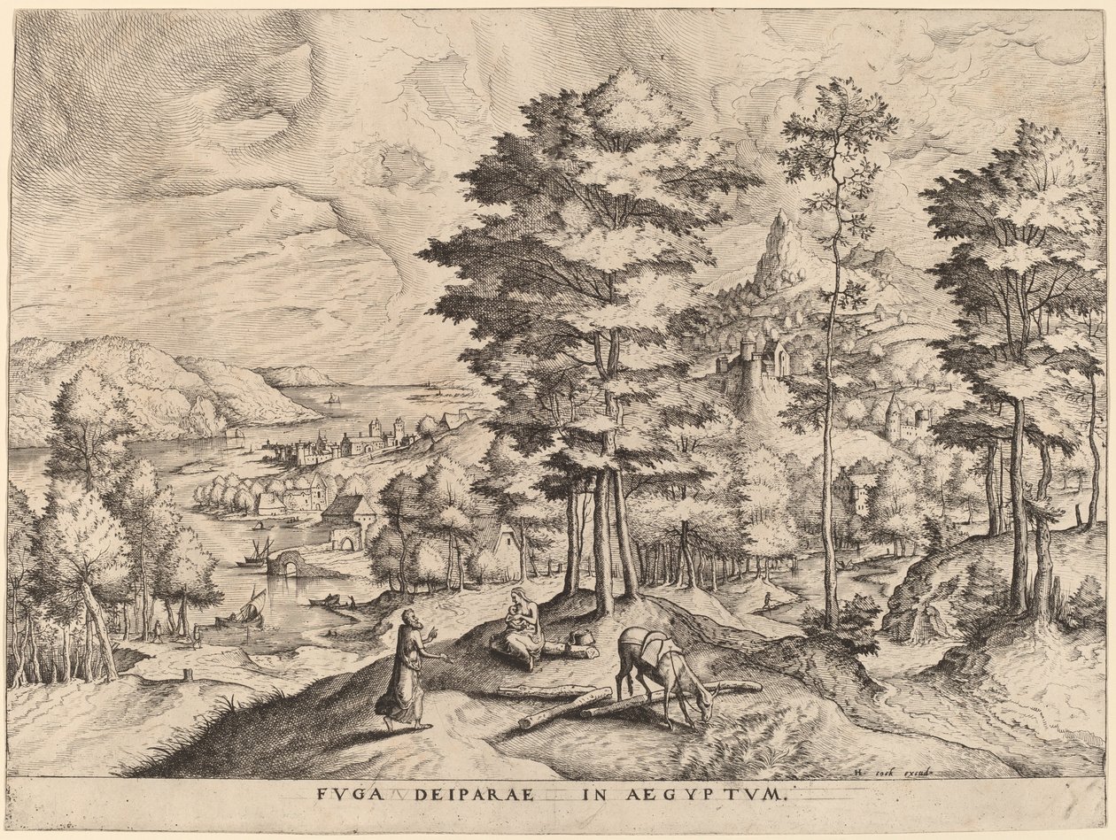 The Flight into Egypt by Johannes and Lucas van Doetechum after Pieter Bruegel the Elder