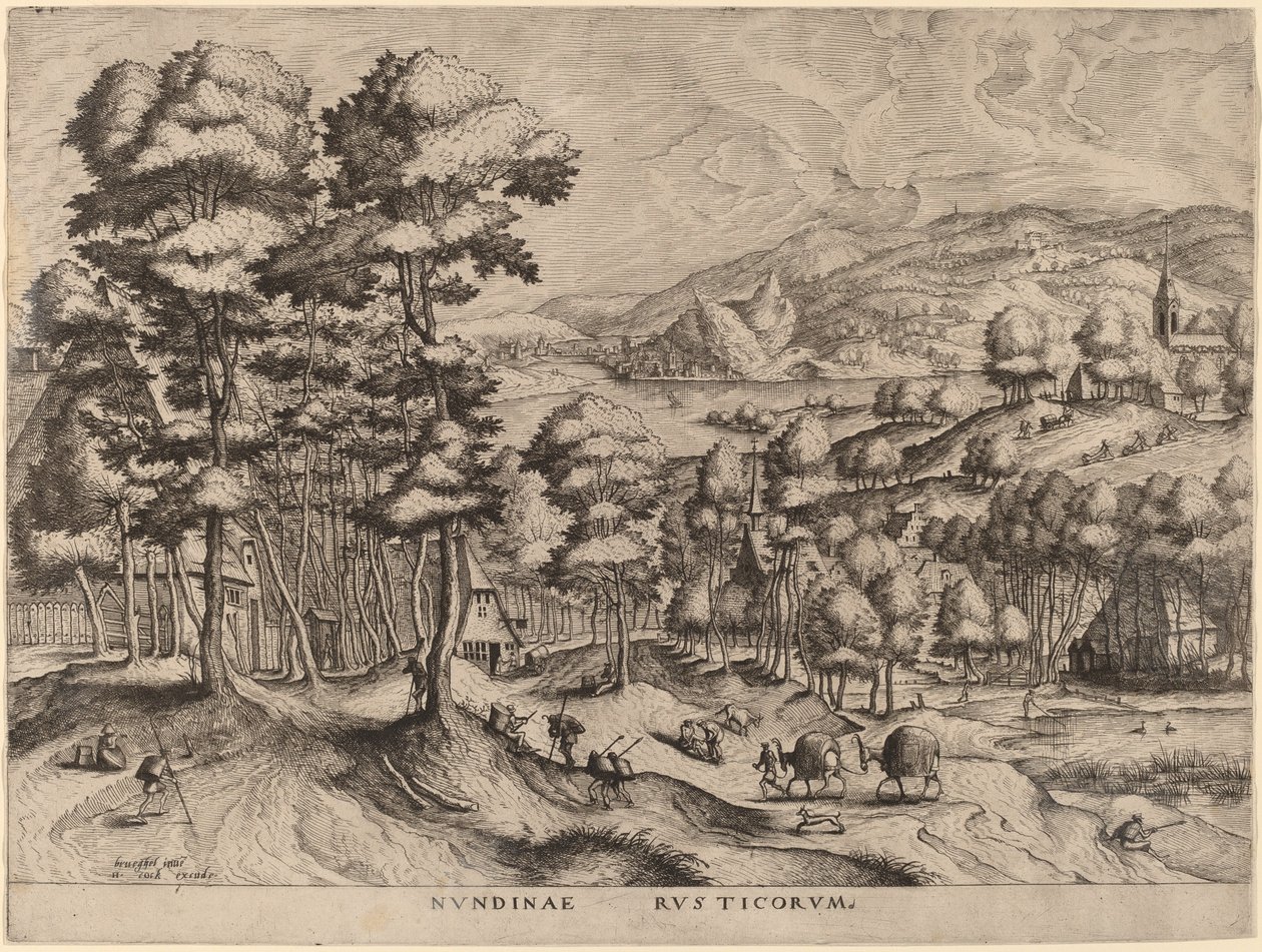 Rustic Market by Johannes and Lucas van Doetechum after Pieter Bruegel the Elder