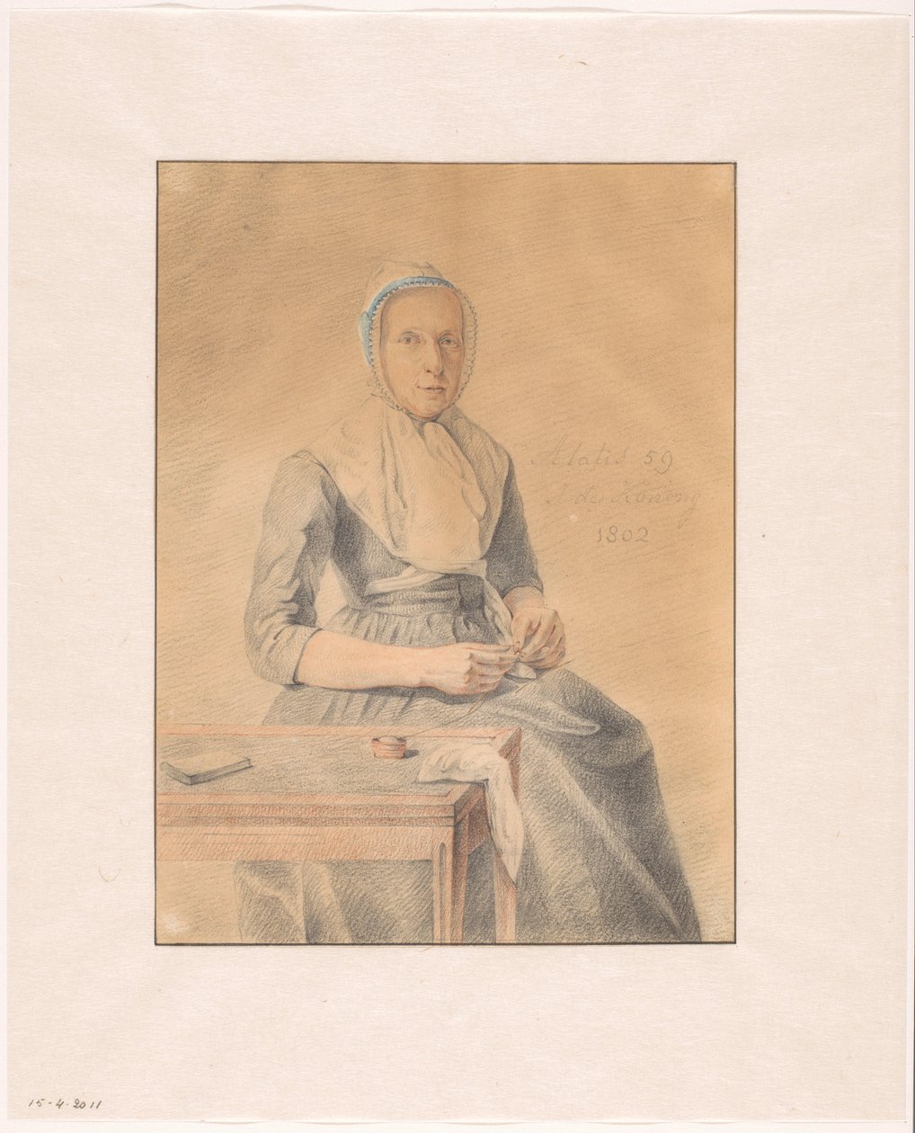 Portrait of Catharina van Eck by Johannes de Koning (signed by artist)