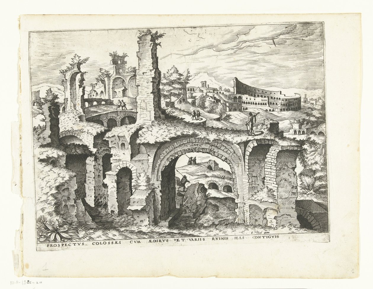 View of the Colosseum (Roman Ruins, 1561) by Johannes of Lucas van Doetechum (attributed to)