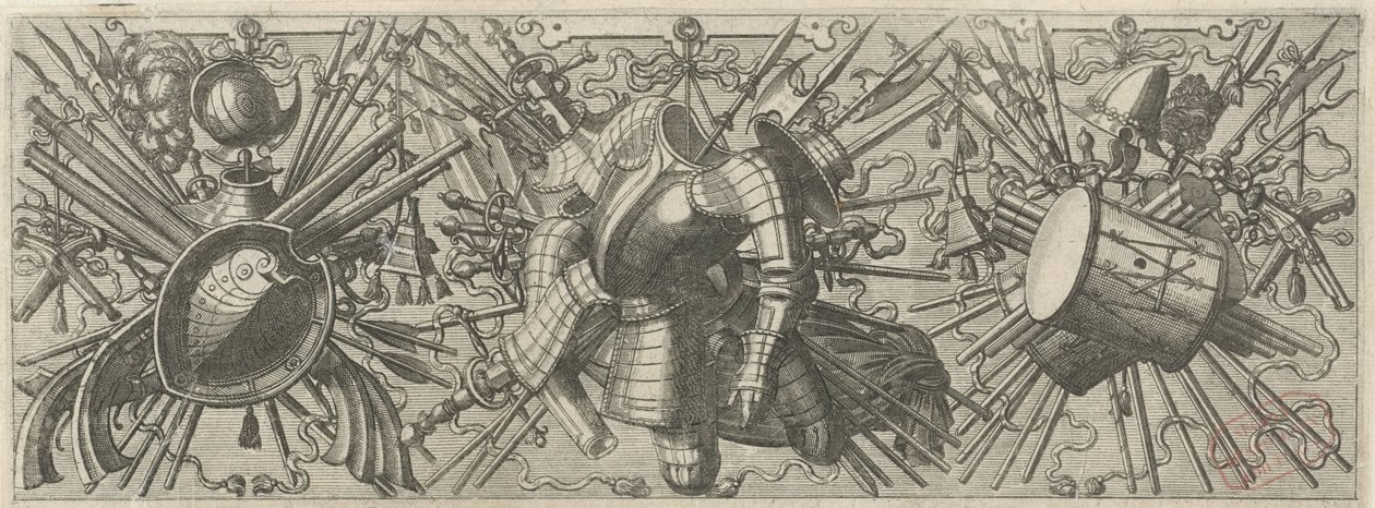 Frieze with a Double Drum (Panoplia sev armamentarium) by Johannes of Lucas van Doetechum