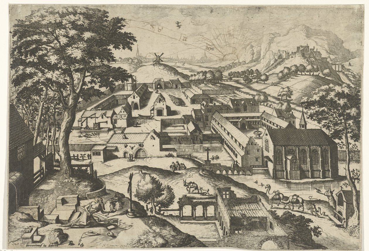 Landscape with Saint Jerome by Johannes of Lucas van Doetechum