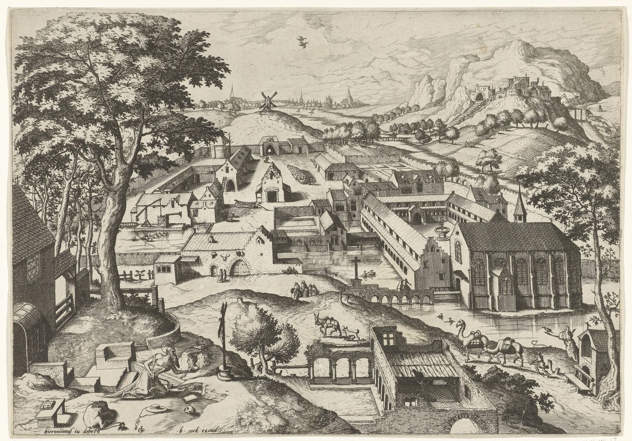 Landscape with Saint Jerome (series title: Landscapes with Christian Stories) by Johannes of Lucas van Doetechum
