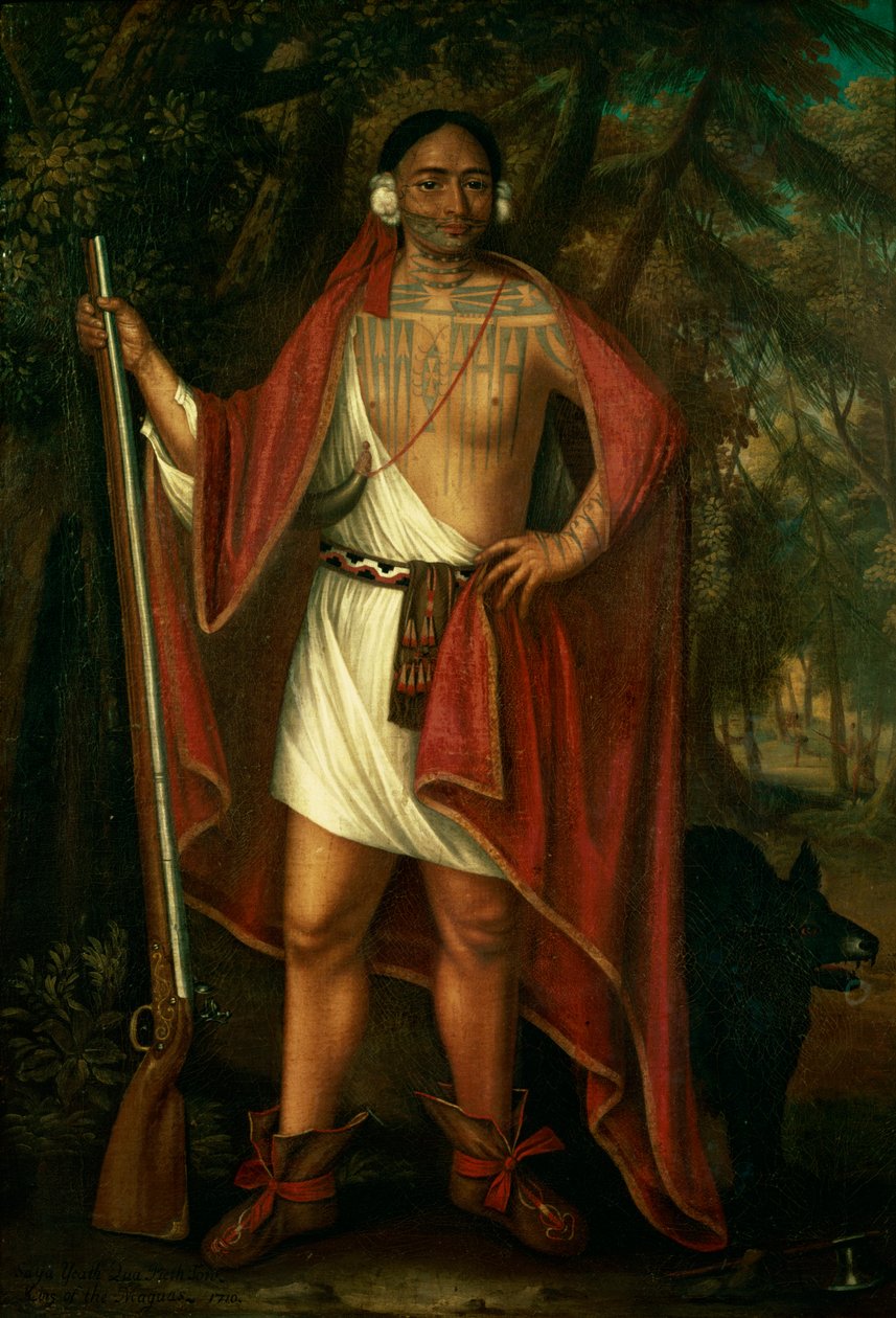 Sa Ga Yeath Qua Pieth Ton, King of the Maguas, 1710 by Johannes or Jan Verelst