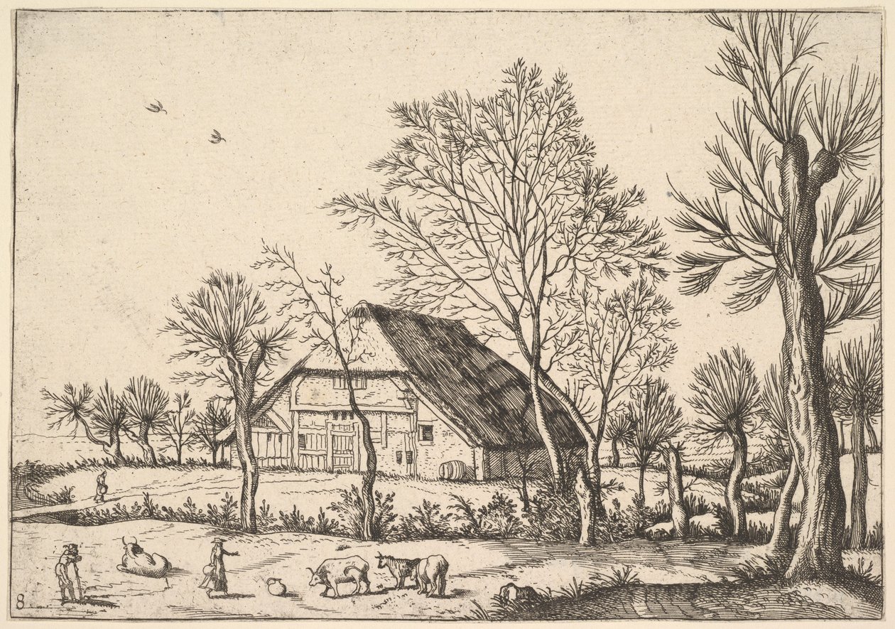 Farm, from The Small Landscapes, 1559-61 by Johannes van Doetecum I