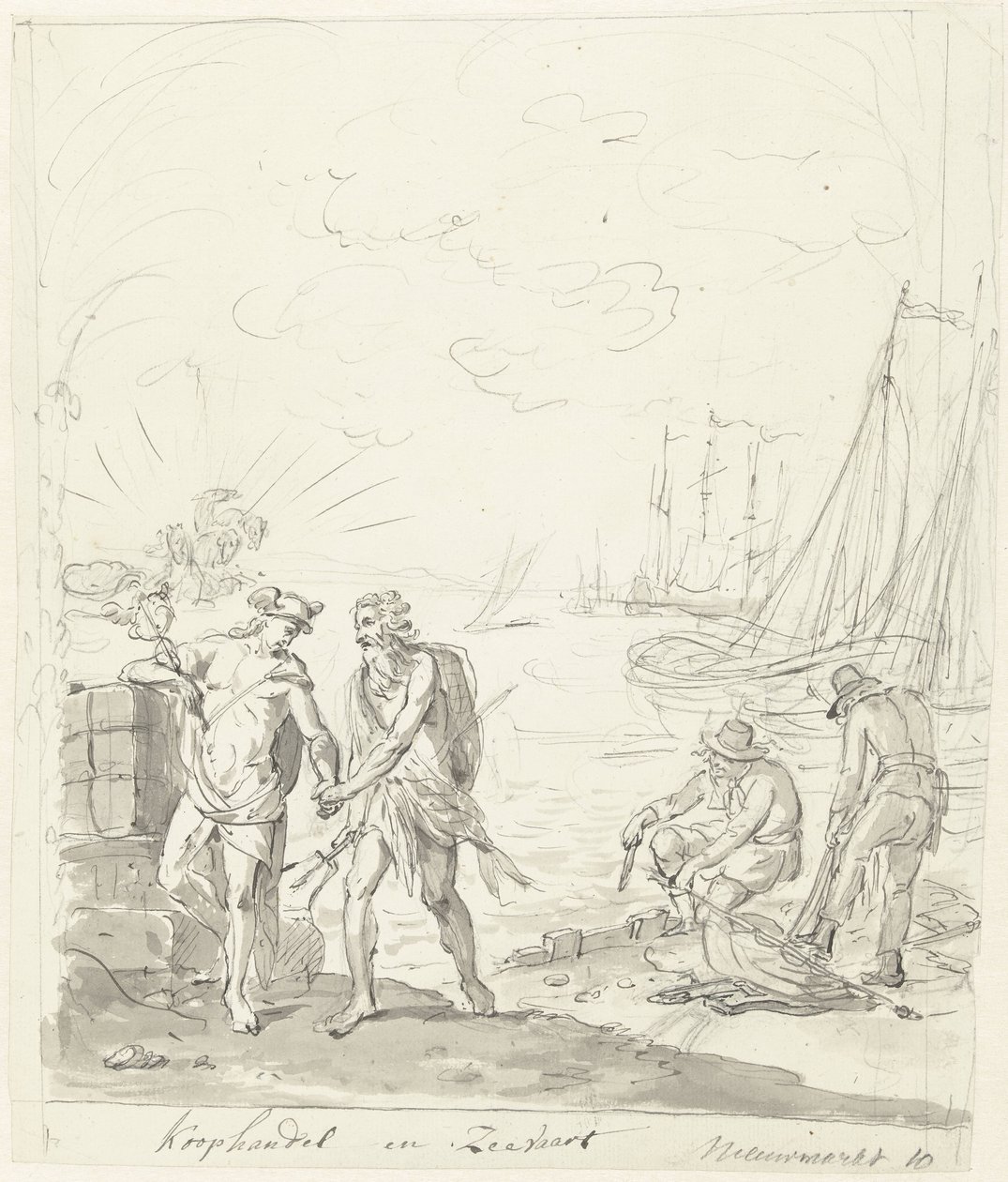 Commerce and Navigation, Decoration on the Nieuwmarkt, 1795 by Johannes van Dregt (rejected attribution)