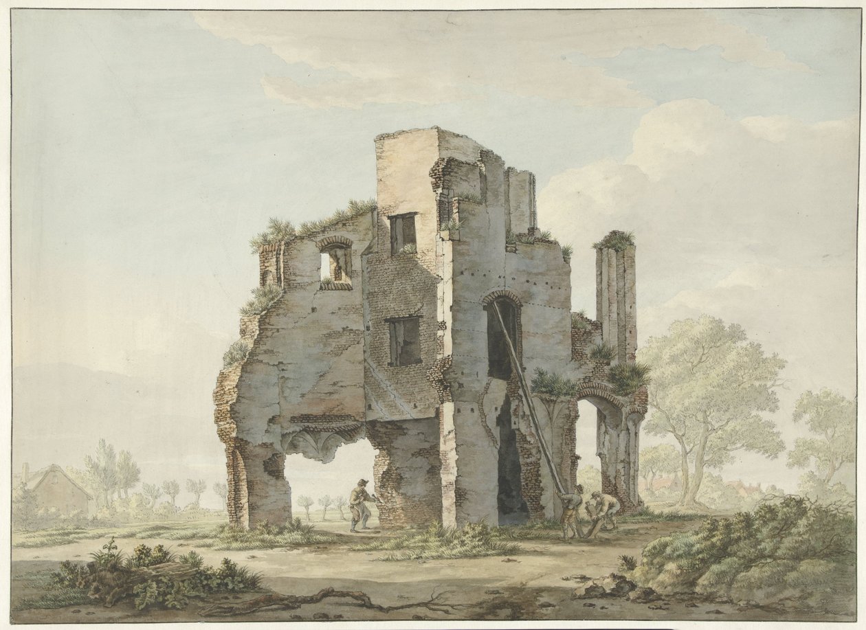 The Demolition of the Ruins of the Abbey of Rijnsburg by Johannes van Lexmond