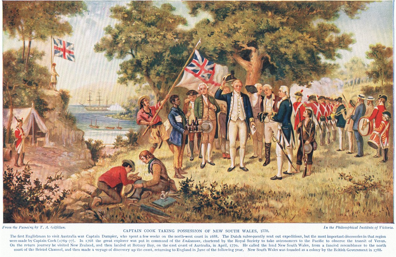 Captain Cook Taking Possession of New South Wales by John Alexander Gilfillan