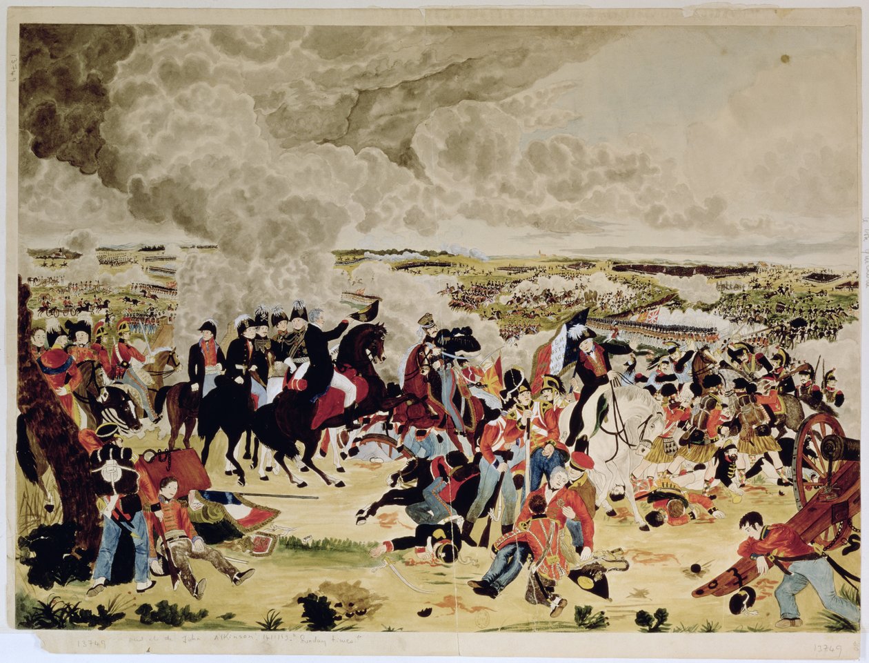 The Battle of Waterloo, 18th June 1815, from The Sunday Times, 21st July 1888 by John Alkinson