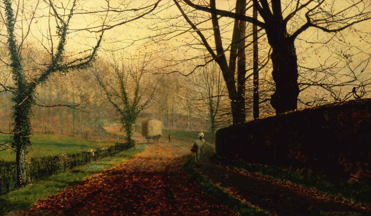 Autumn Sunshine, Stapleton Park near Pontefract by John Atkinson Grimshaw