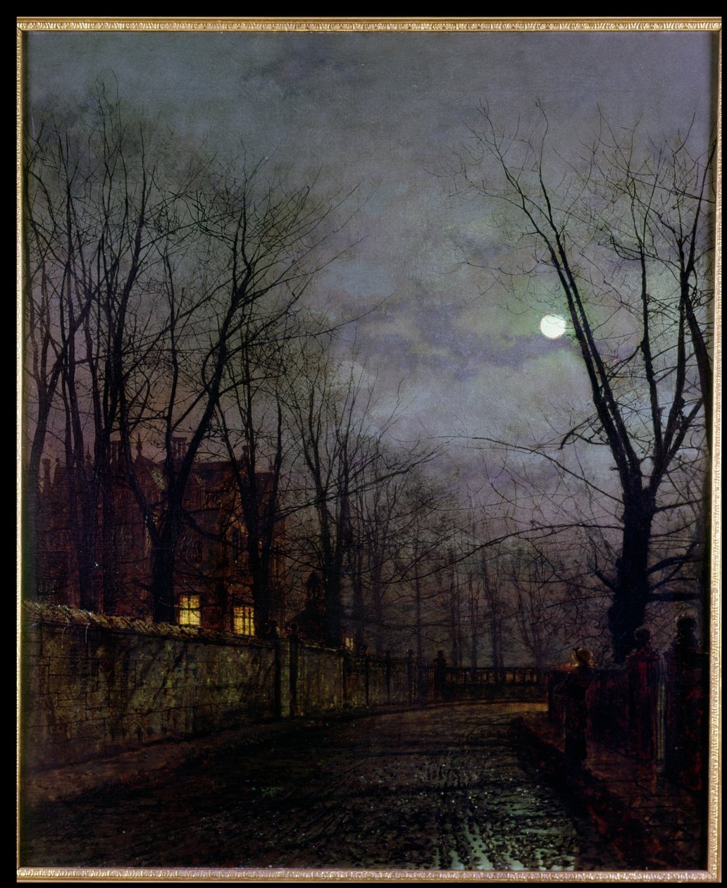 Moonlit Street Scene by John Atkinson Grimshaw