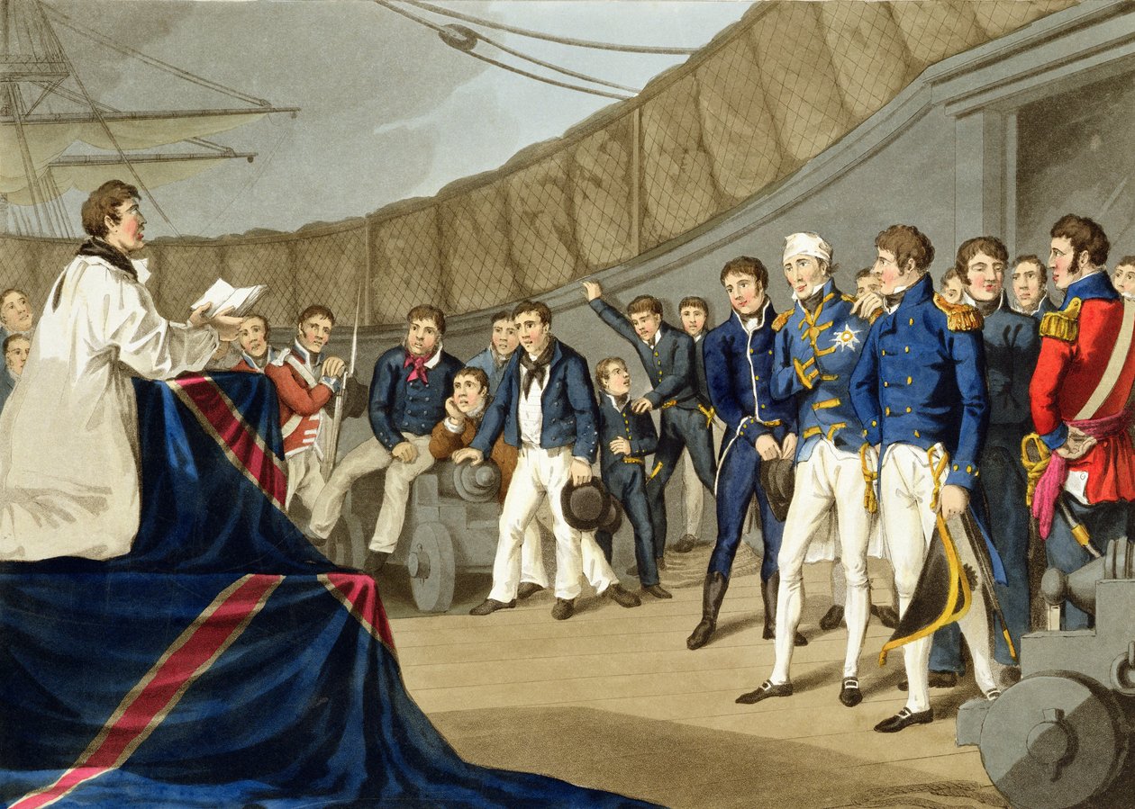 Sailors at Prayer on Board Lord Nelson
