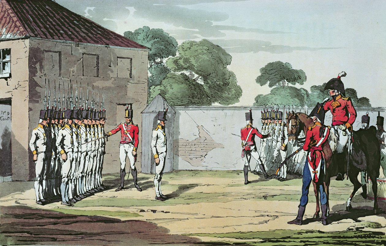 Soldiers Drilling by John Augustus Atkinson