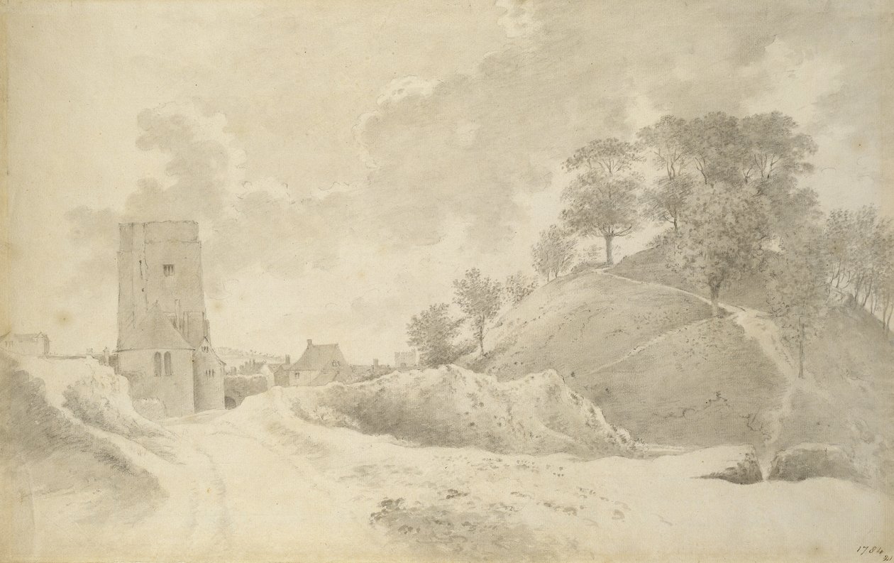 Oxford Castle and the Castle Mound by John Baptist Malchair