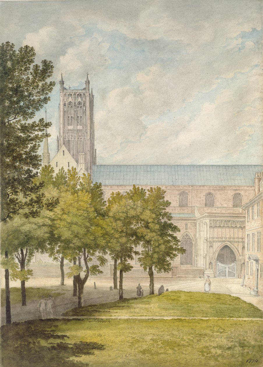 Worcester Cathedral, probably 1774 by John Baptist Malchair