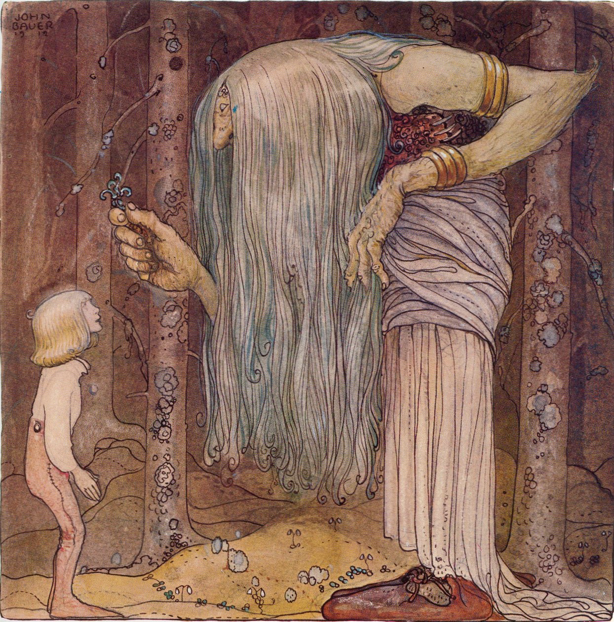 Here is a piece of a troll herb which nobody else but me can find by John Bauer