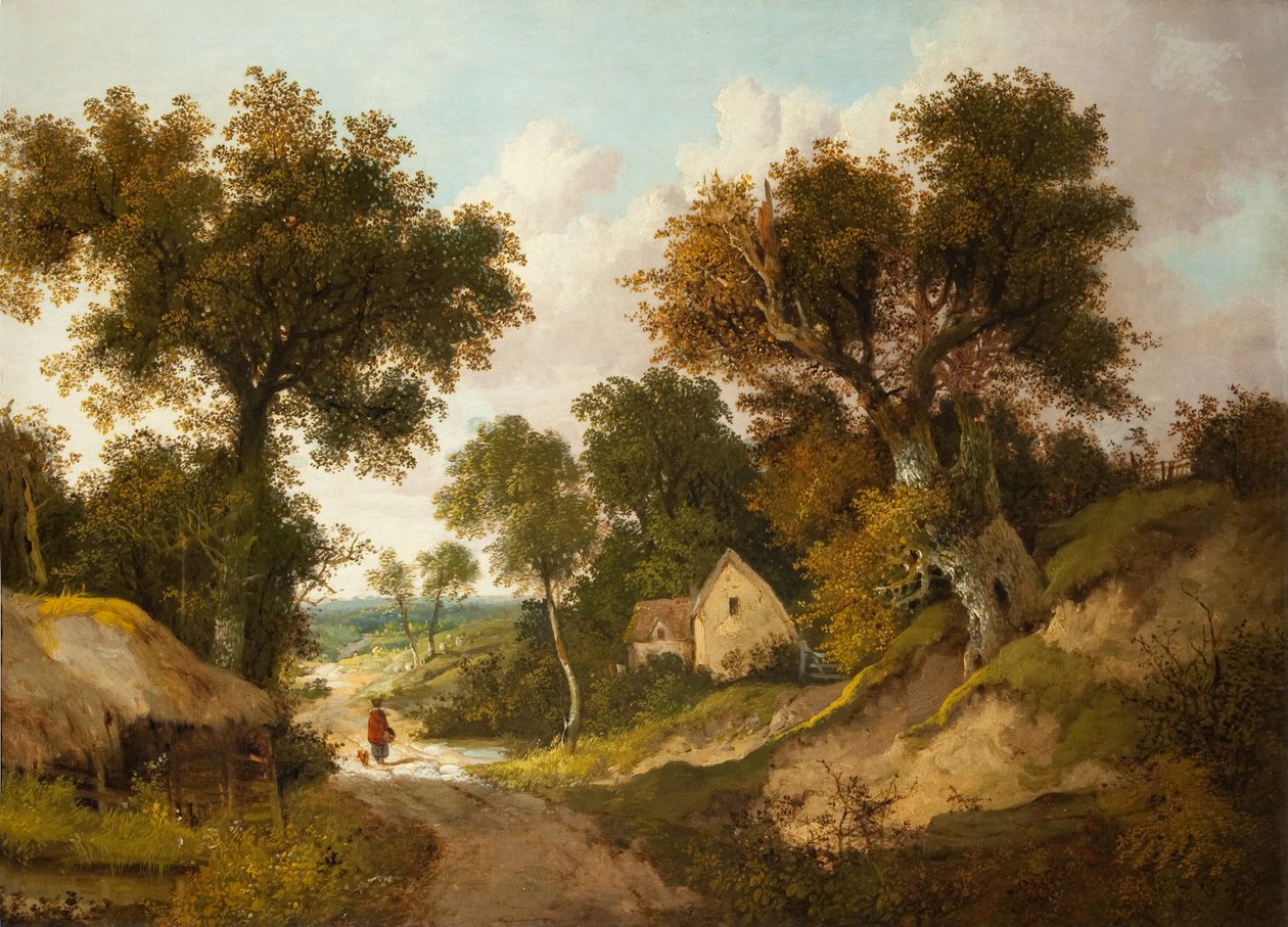 A Country Lane in Norfolk by John Berney Ladbrooke