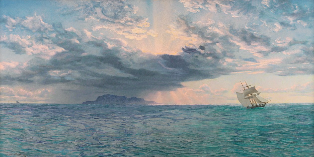The South Bishop Rock, Anticipations of a Wild Night, 1872 by John Brett