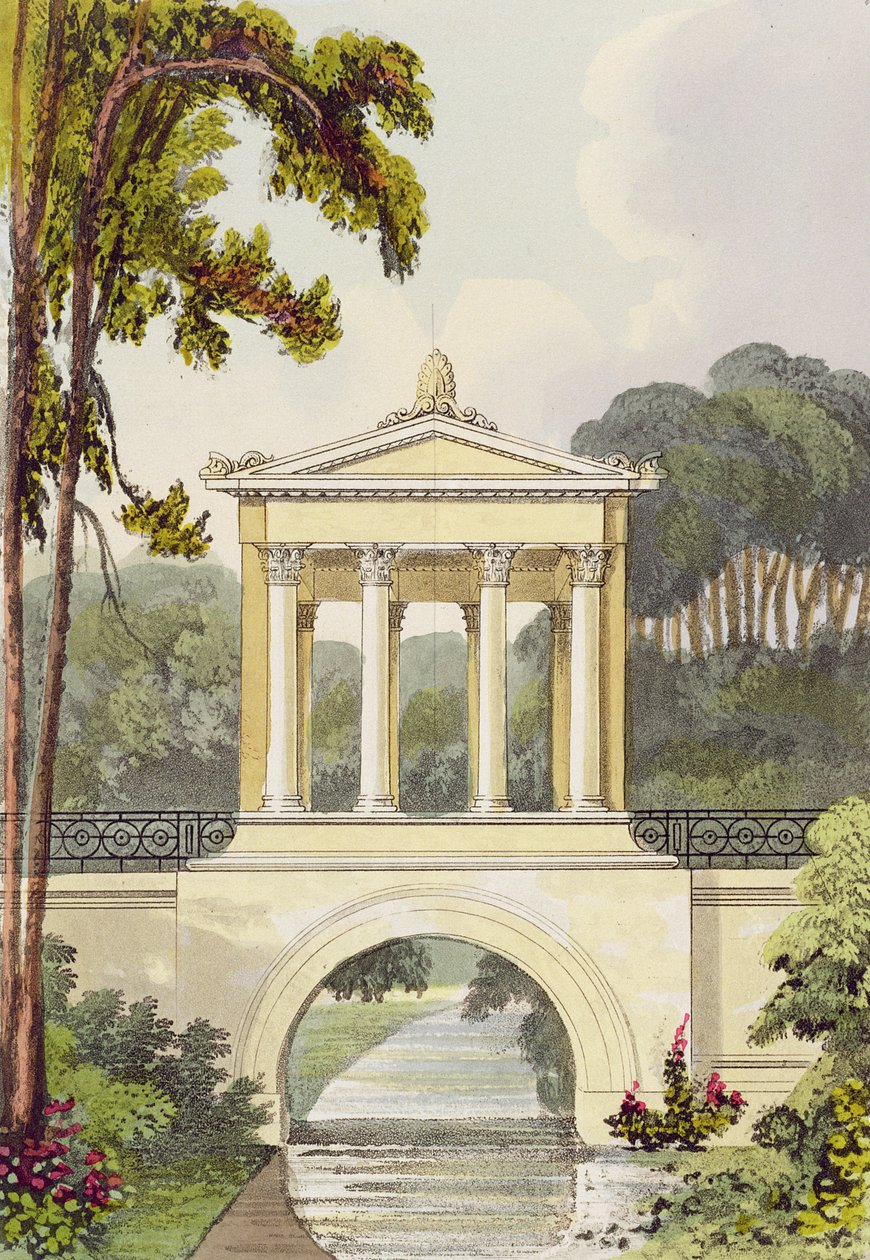 The Temple Bridge, from Ackermann