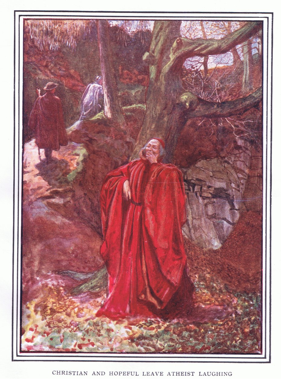 Christian and hopeful leave Atheist laughing by John Byam Liston Shaw