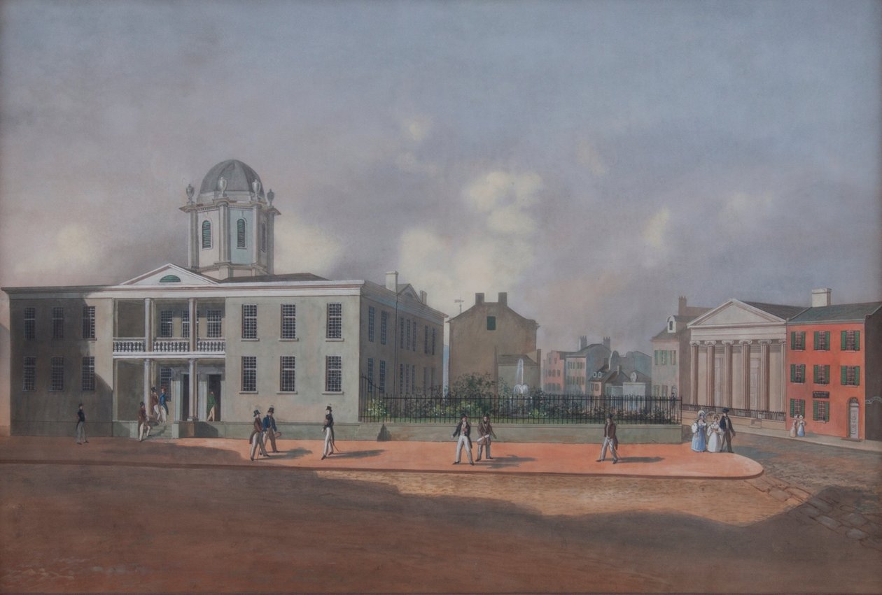 North East Corner of Fourth and Walnut by John Caspar Wild