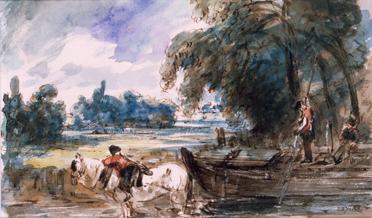 A Barge on the Stour by John Constable