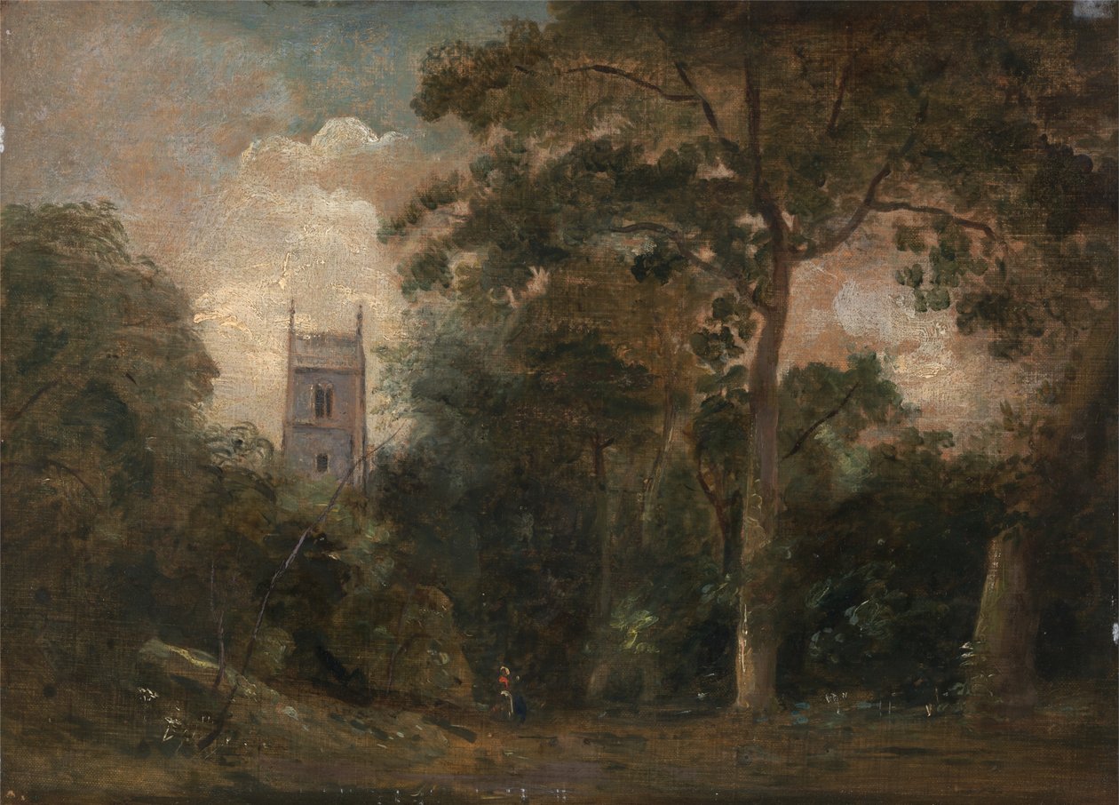 A Church in the Trees by John Constable
