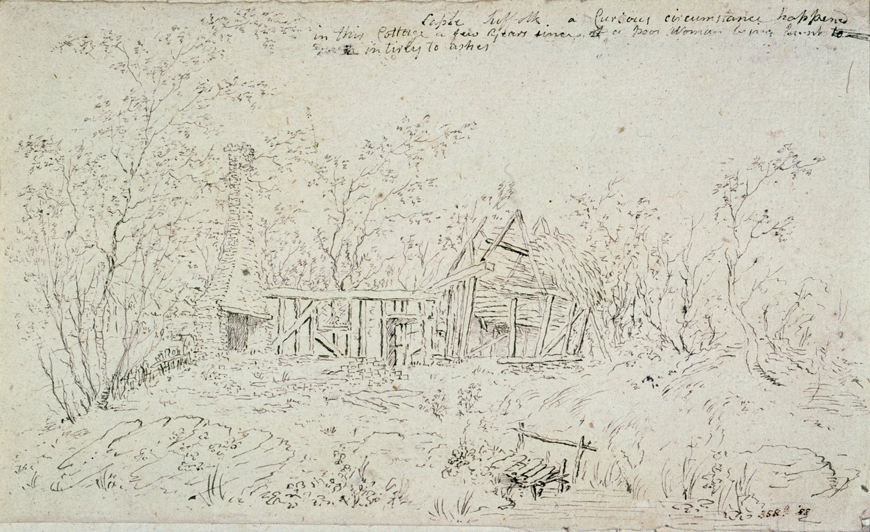 A Ruined Cottage at Capel, Suffolk, 1796 by John Constable