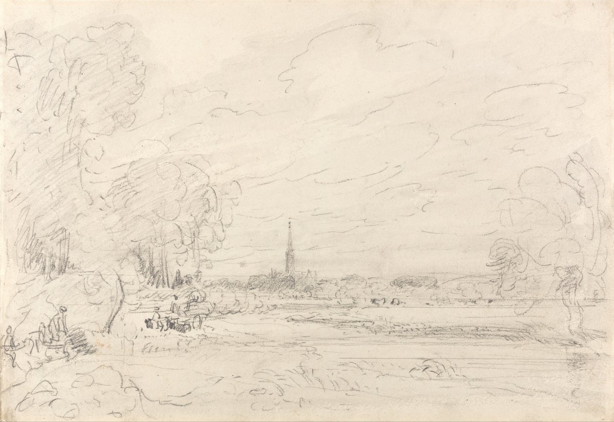 Salisbury Cathedral from the Meadows by John Constable