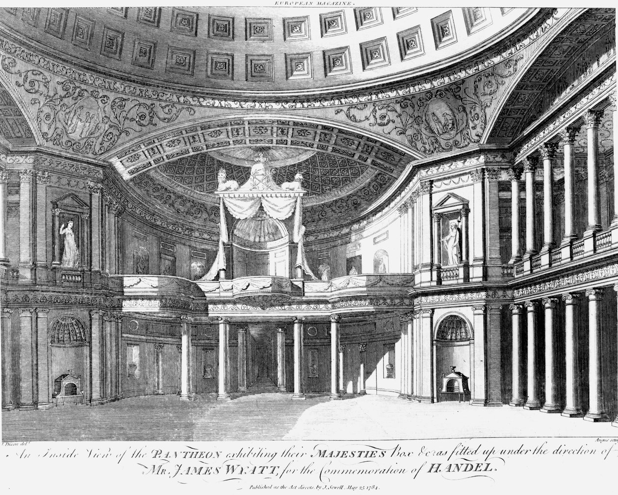 An inside view of the Pantheon, Oxford Street, London, 1784 by John Dixon