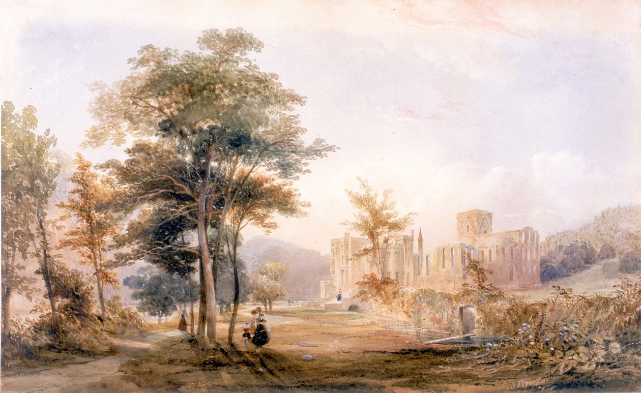 Brinkburn Grange, Northumberland and Ruins of Priory by John Dobson