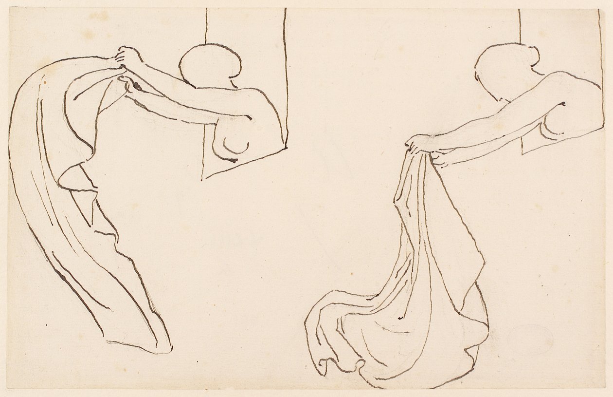 Two Studies of a Girl by John Flaxman