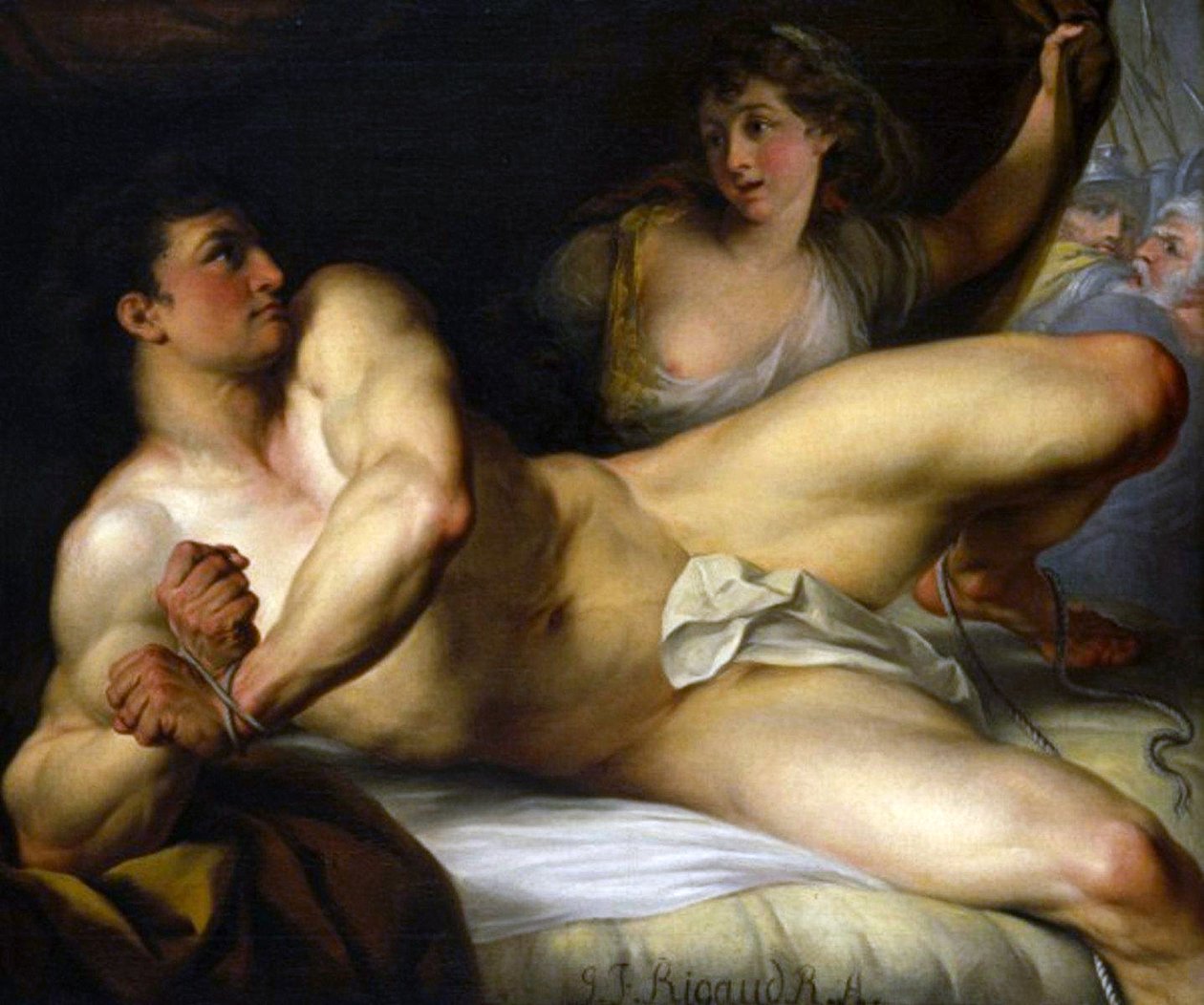 Samson Breaking His Bands or Samson and Delilah by John Francis Rigaud