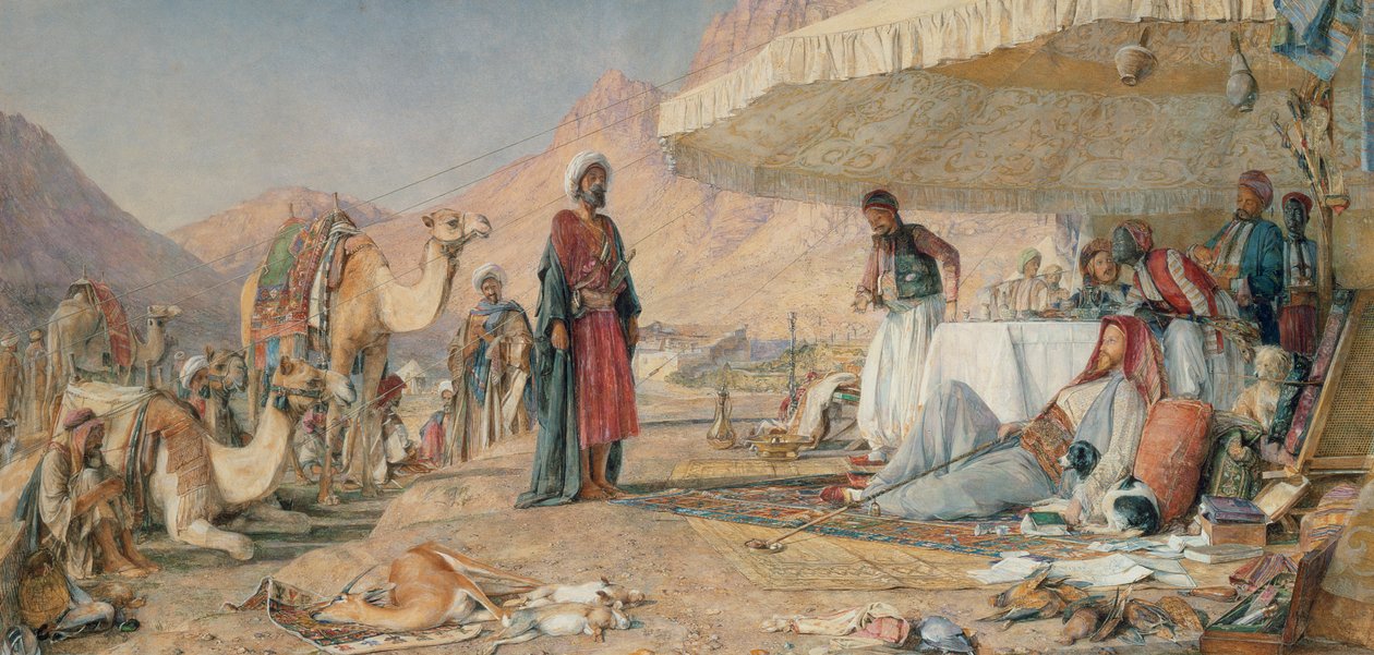 A Frank Encampment in the Desert of Mount Sinai by John Frederick Lewis