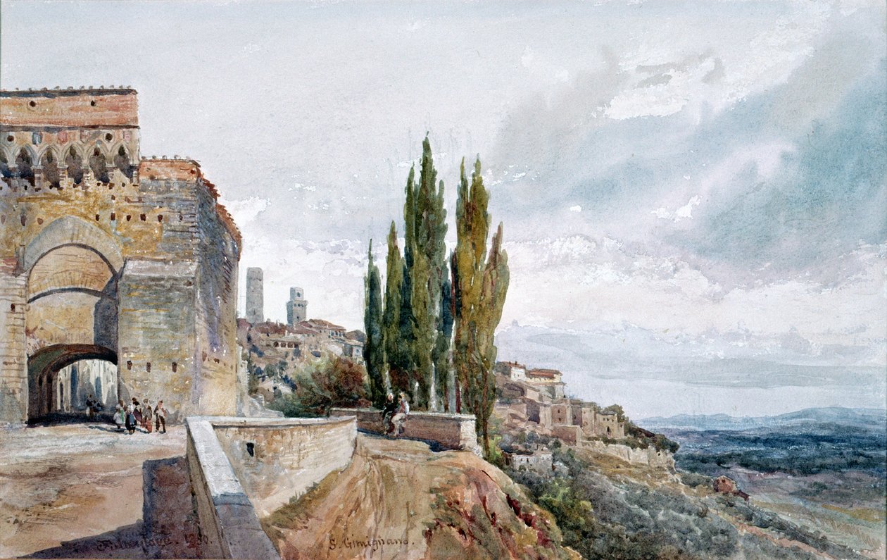 The Ruins of the Roman Theatre at San Gimignano by John Fulleylove