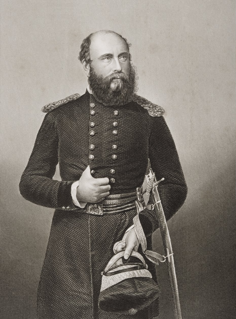 H.R.H. Prince George (1819-1904) 2nd Duke of Cambridge, engraved by D.J. Pound from a photograph, from 