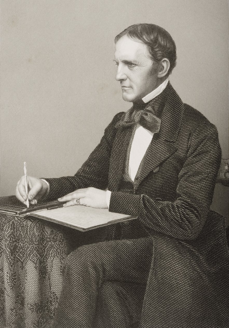 William Hickling Prescott (1796-1859) engraved by D.J. Pound from a photograph, from 
