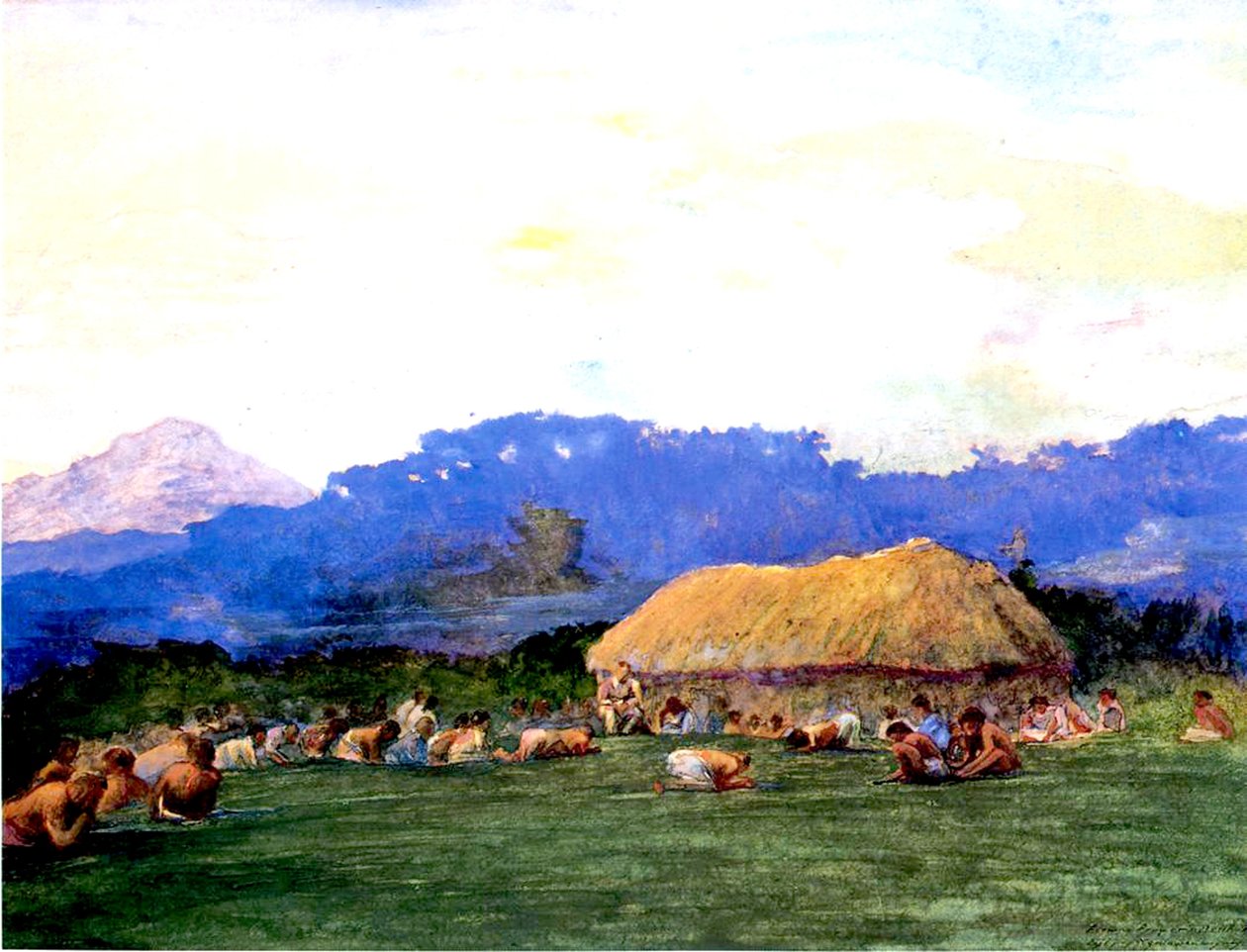 Evening Prayer in Devil Country, Fiji, 1891 by John La Farge or Lafarge