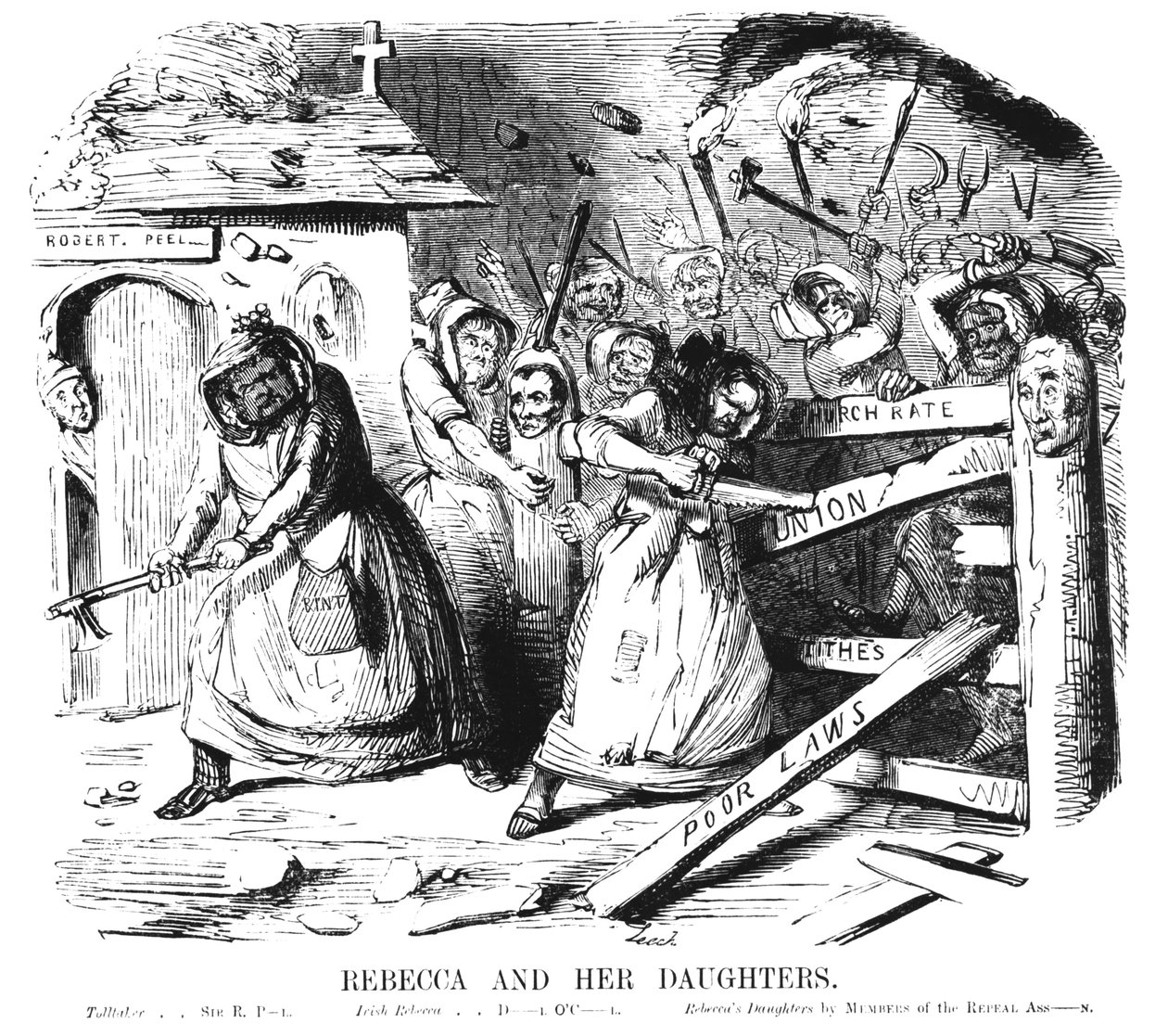 Rebecca and her Daughters by John Leech